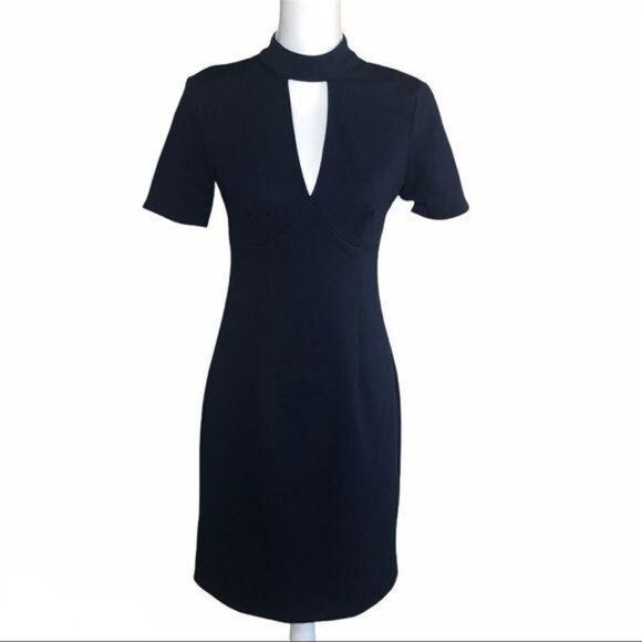 Trina Turk Navy Camari Choker Dress Size 0 - Picture 5 of 7